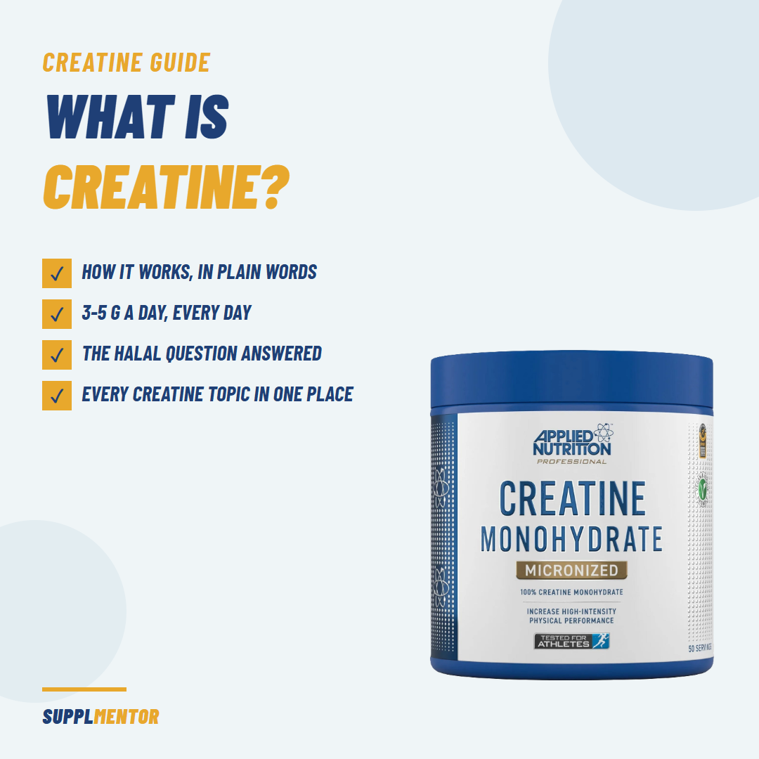 What is creatine? SupplMentor creatine guide with Applied Nutrition Creatine Monohydrate