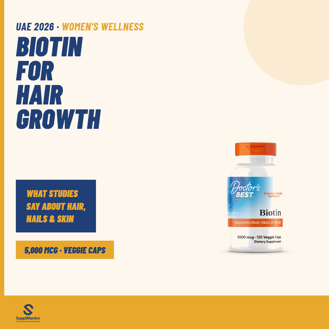 Biotin for Hair Growth UAE 2026: Evidence vs Hype