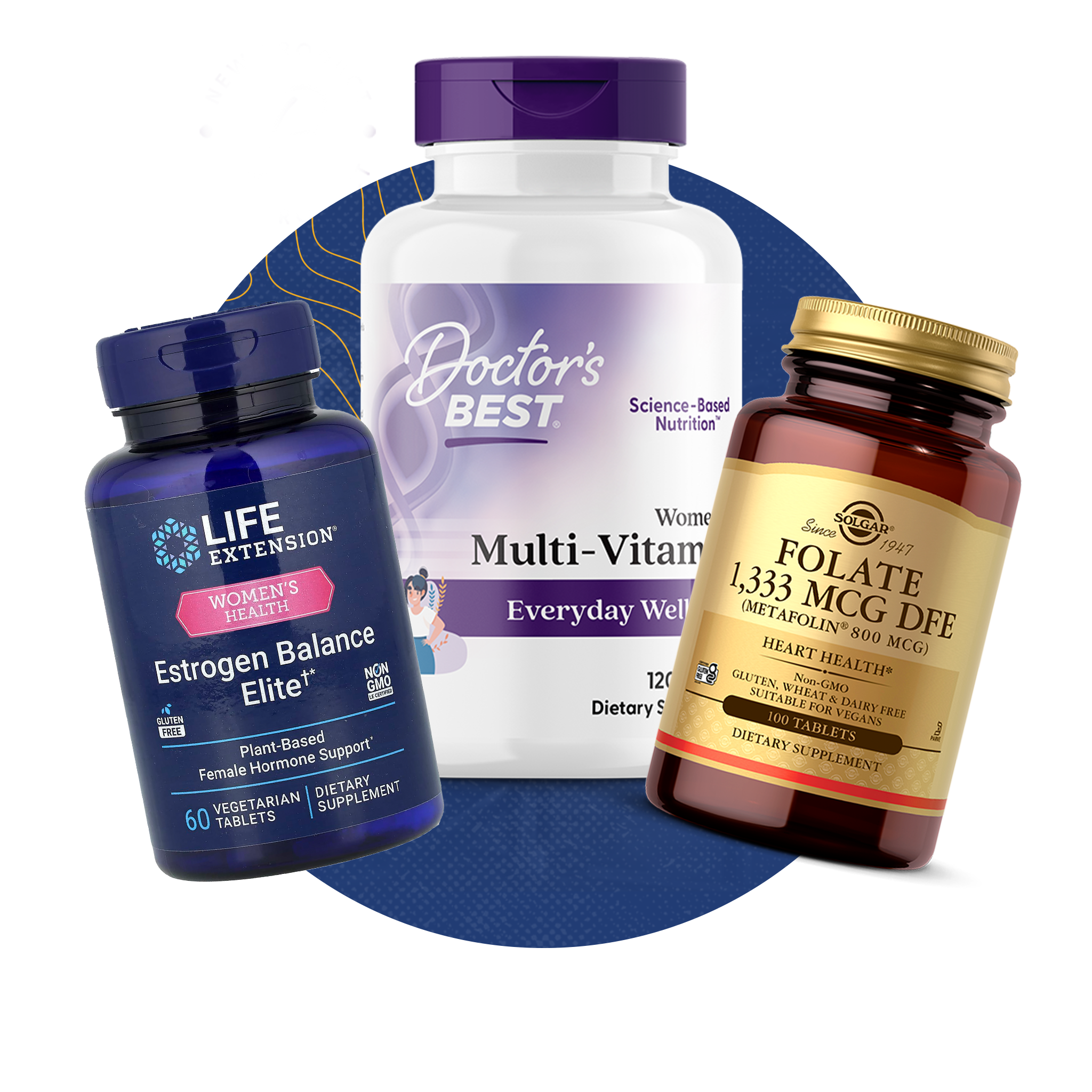 Women's Health supplement collection banner for hormonal balance and female wellness support