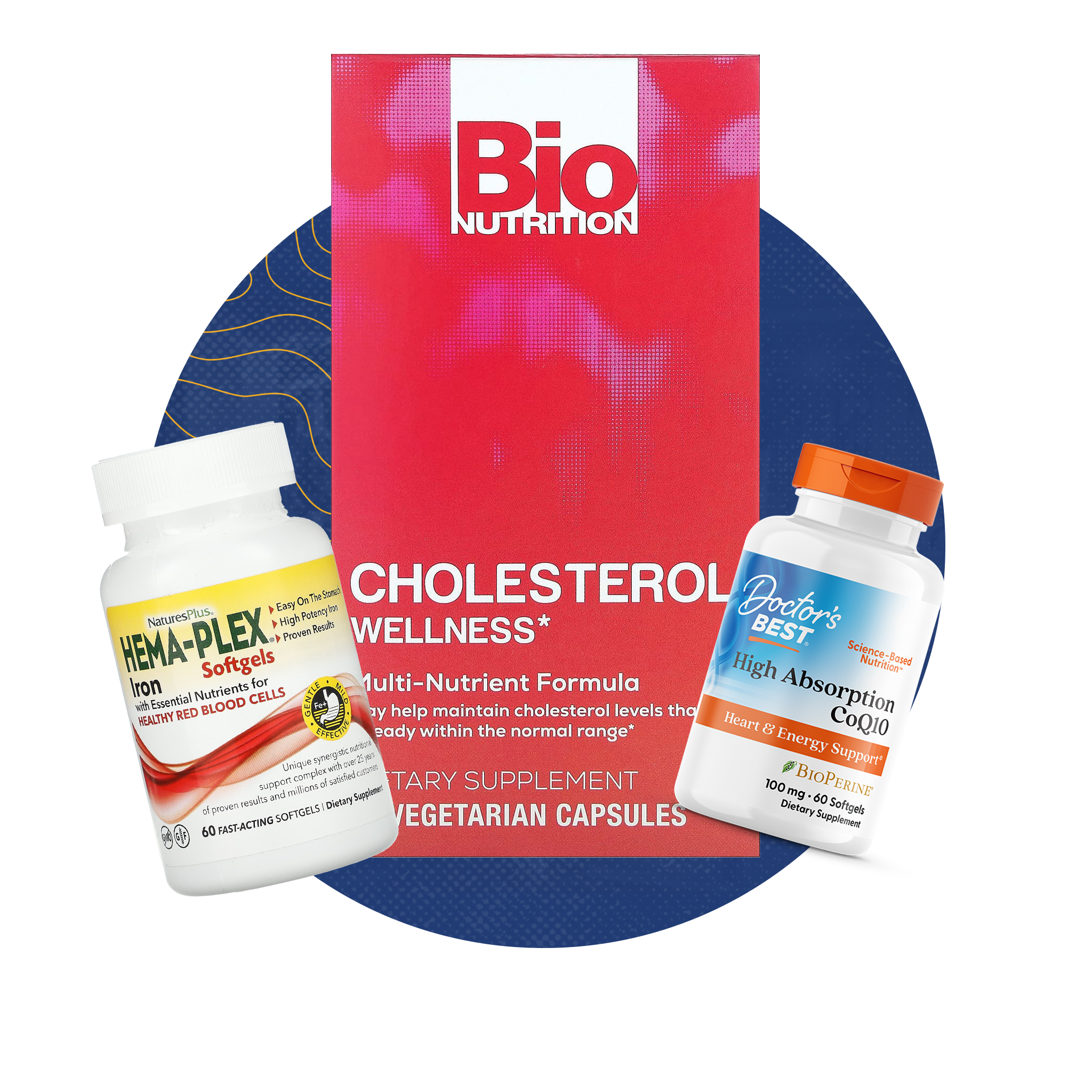 Blood and Heart Health supplement collection banner for cardiovascular wellness support