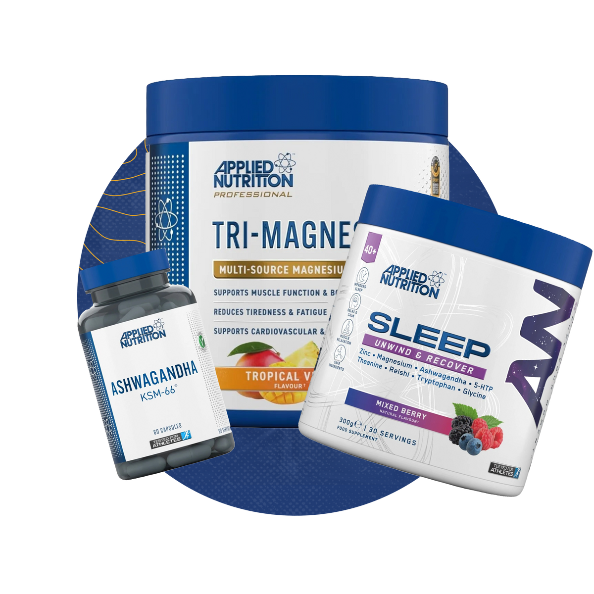Sleep and Relaxation supplement collection banner for rest and stress relief support