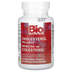 Bio Nutrition Cholesterol Wellness veggie capsules back label with usage directions and ingredients