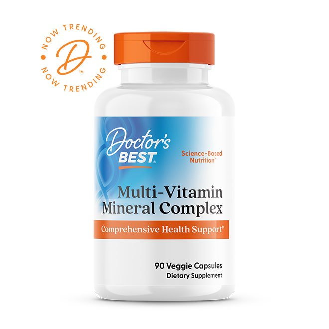 Doctor's Best Multi-Vitamin with Vitashine D3 and Quatrefolic front packaging, 90 veggie caps