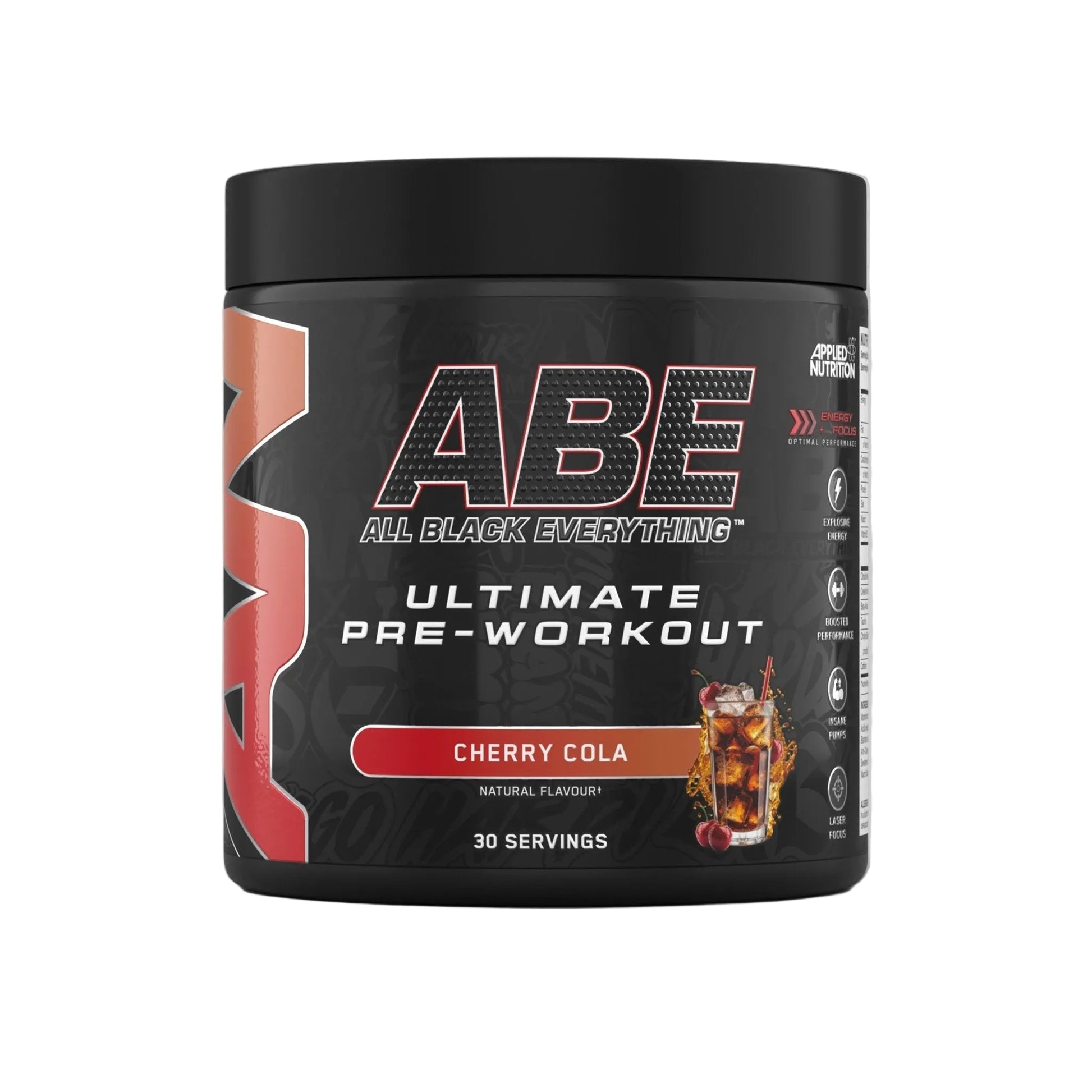 Applied Nutrition ABE Ultimate Pre-Workout 375g Cherry Cola flavour black container
