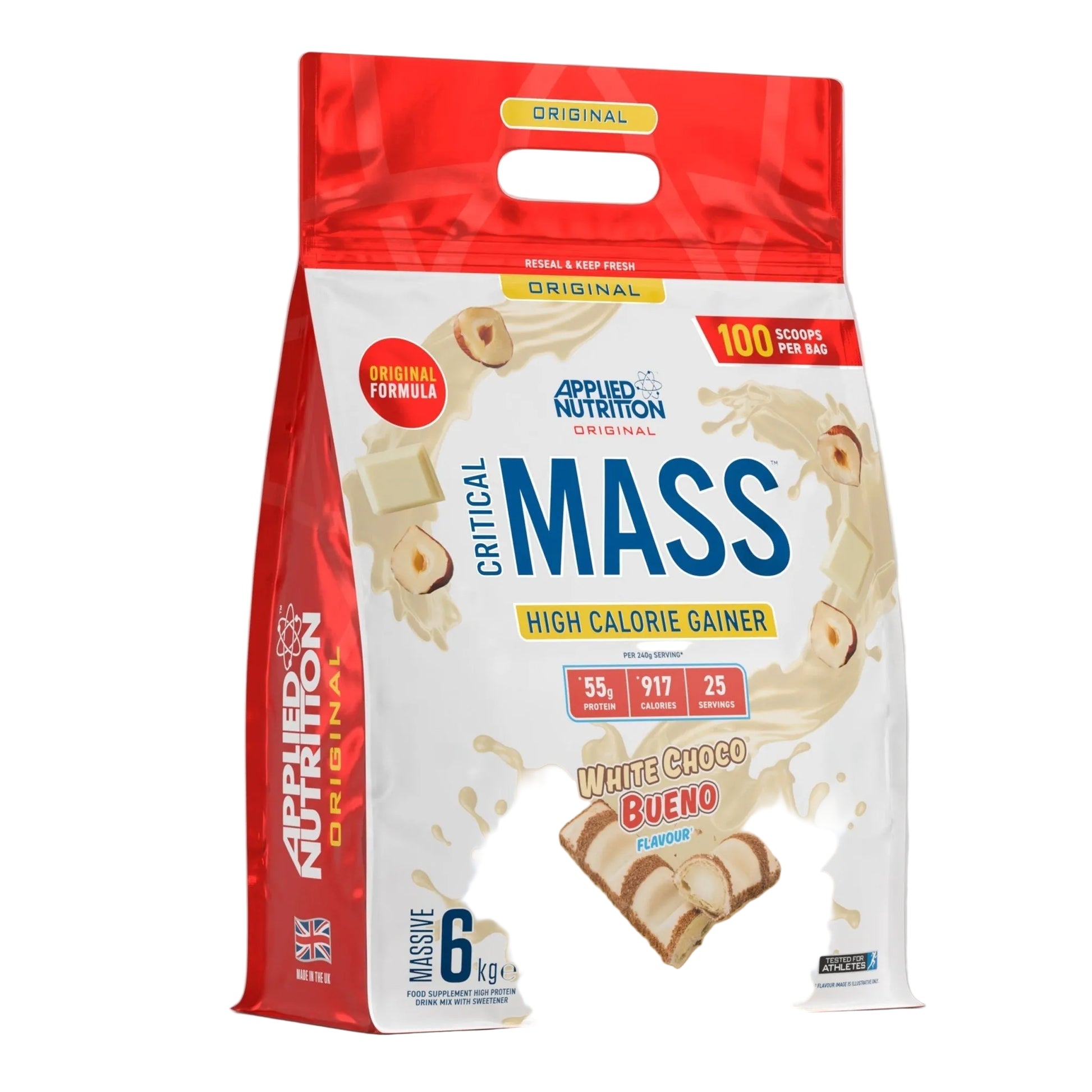 Applied Nutrition Critical Mass Original 6kg White Choco Bueno flavor mass gainer supplement