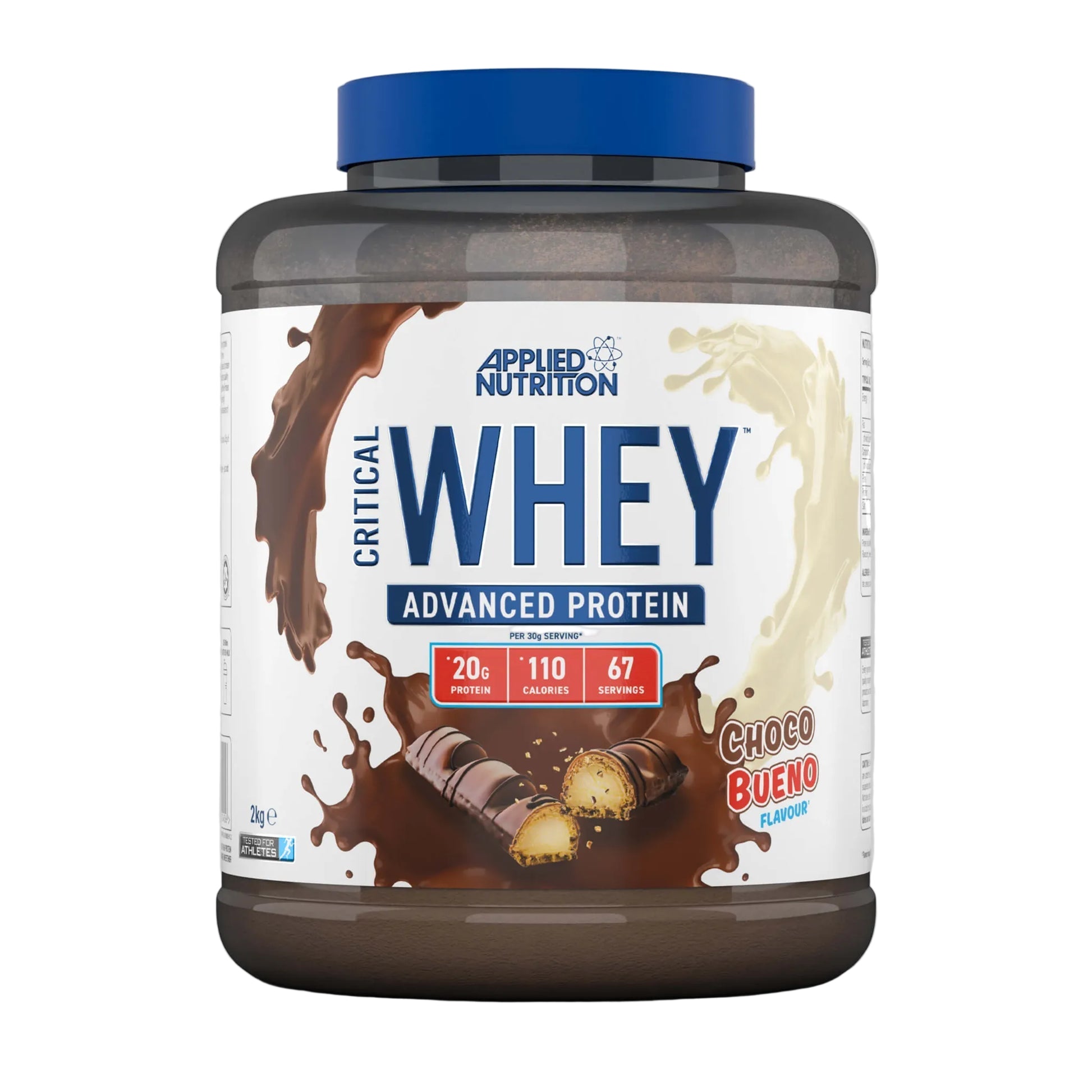 Applied Nutrition Critical Whey Protein 2kg Choco Bueno flavor whey protein powder container