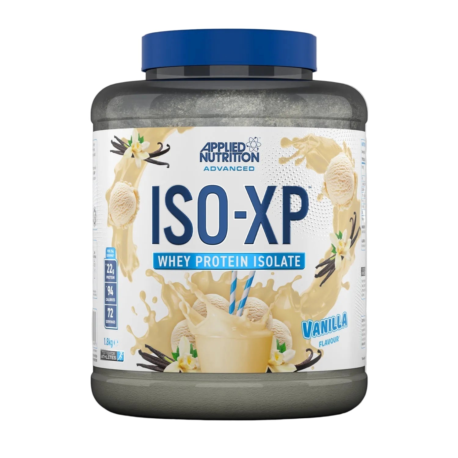 Applied Nutrition ISO-XP 1.8kg Advanced Vanilla flavour whey protein isolate powder for muscle recovery