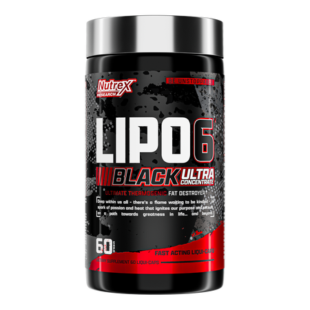 Nutrex Lipo 6 Black Ultra Concentrate fat burner 60 liquid capsules front packaging view
