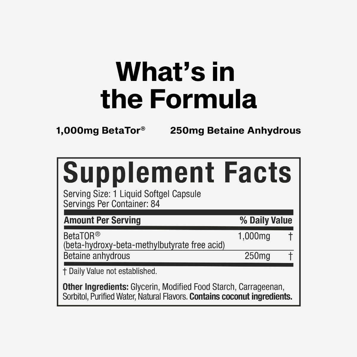 MuscleTech Clear Muscle HMB softgels bottle side panel detail and product callouts