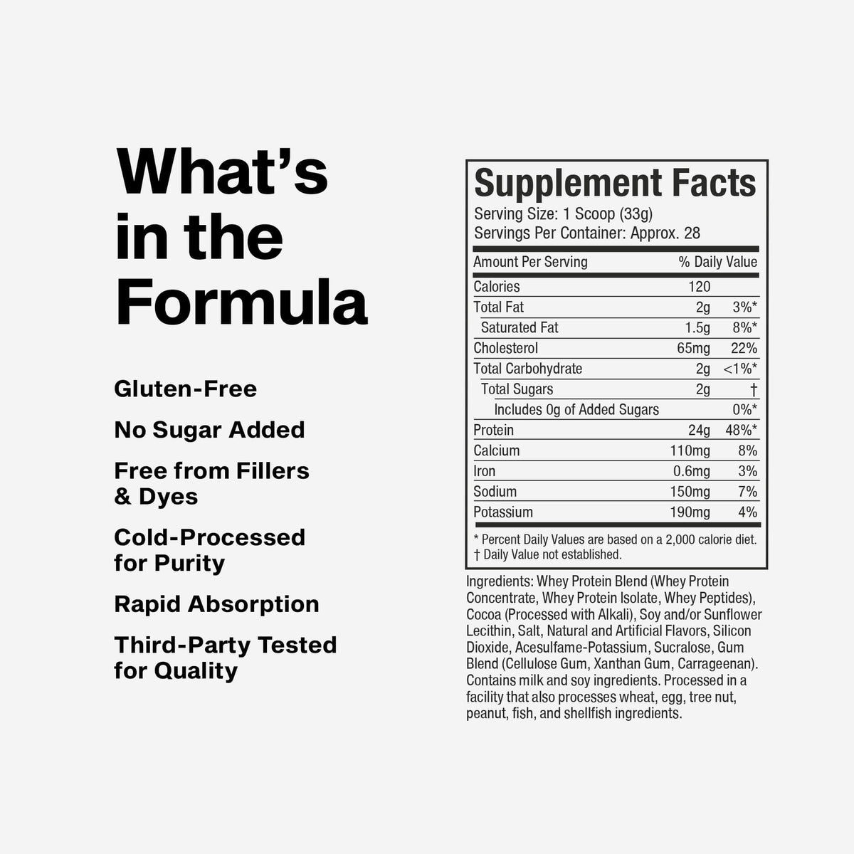 MuscleTech Nitro Tech Whey Gold 2lb supplement facts label and nutrition information