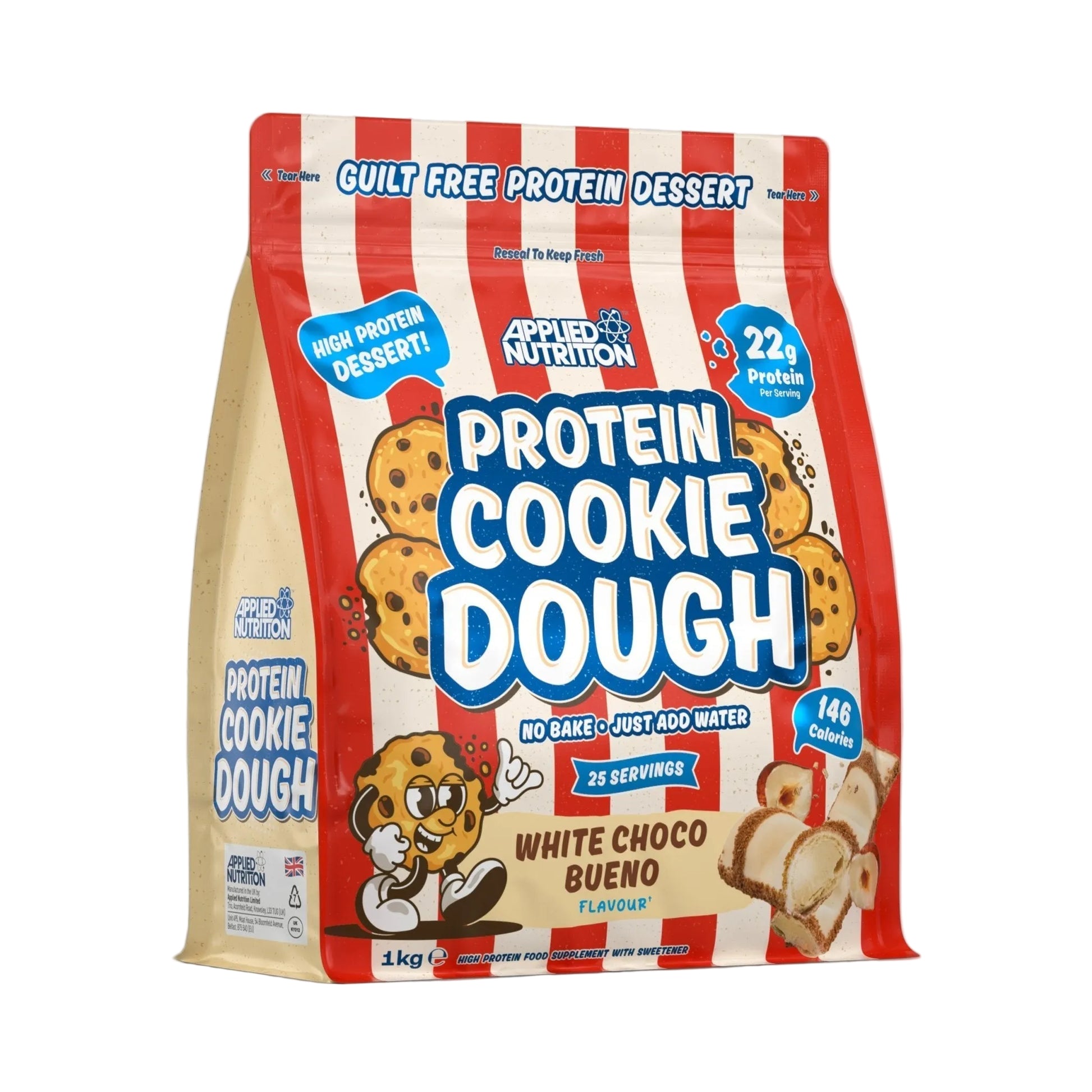 Applied Nutrition Protein Cookie Dough 1kg White Choco Bueno flavour dessert supplement