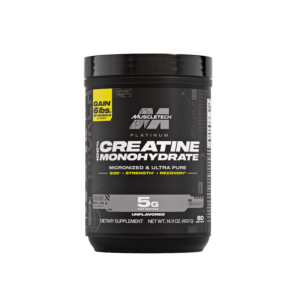 MuscleTech Platinum 100% Creatine unflavored 400g powder tub main product view