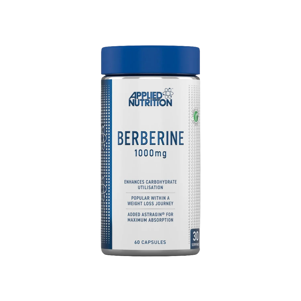 Applied Nutrition Berberine 1000mg capsules blood sugar support supplement front view