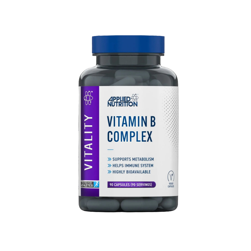 Applied Nutrition Vitamin B Complex 90 veggie capsules supplement front packaging view