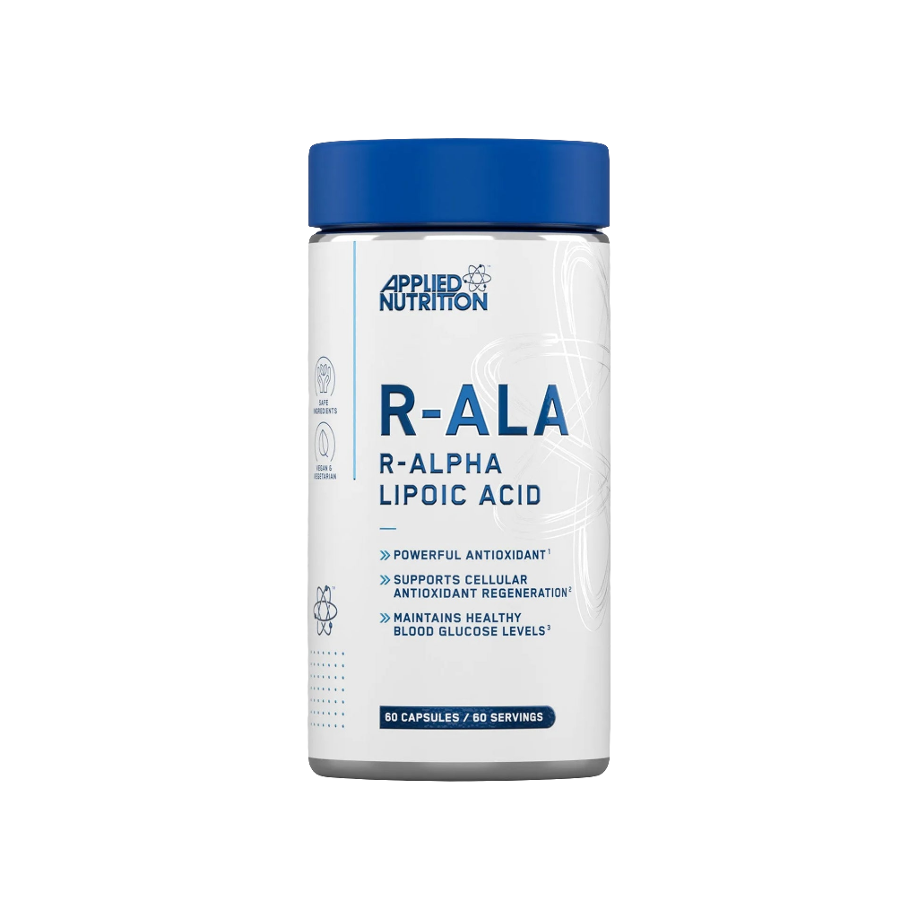 Applied Nutrition R-Alpha Lipoic Acid capsules antioxidant supplement front packaging view