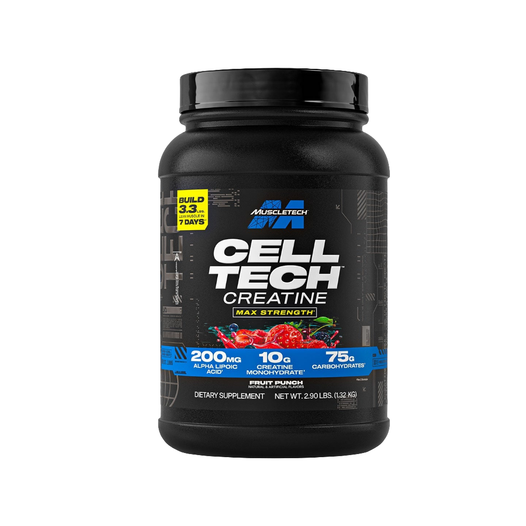 MuscleTech Cell-Tech Creatine fruit punch 3lb post-workout supplement main product view