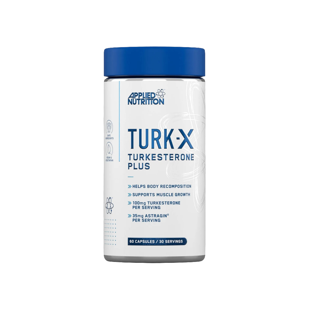 Applied Nutrition Turk-X Turkesterone Plus capsules front packaging for muscle building support