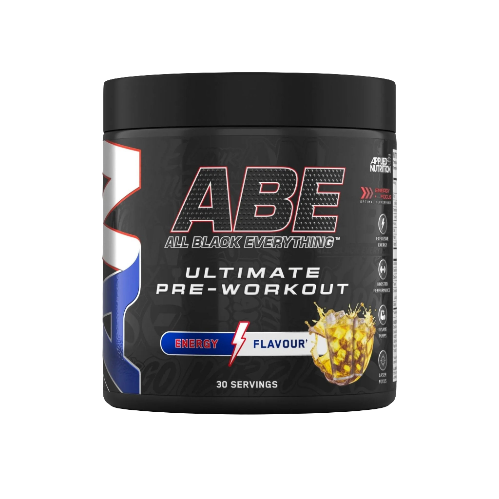 Applied Nutrition ABE All Black Everything pre-workout powder front packaging main product shot