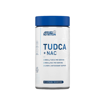 Applied Nutrition TUDCA and NAC Capsules front packaging, liver protection and antioxidant supplement formula