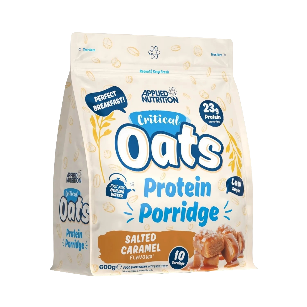 Applied Nutrition Critical Oats Protein Porridge front pack view, oat-based protein breakfast supplement
