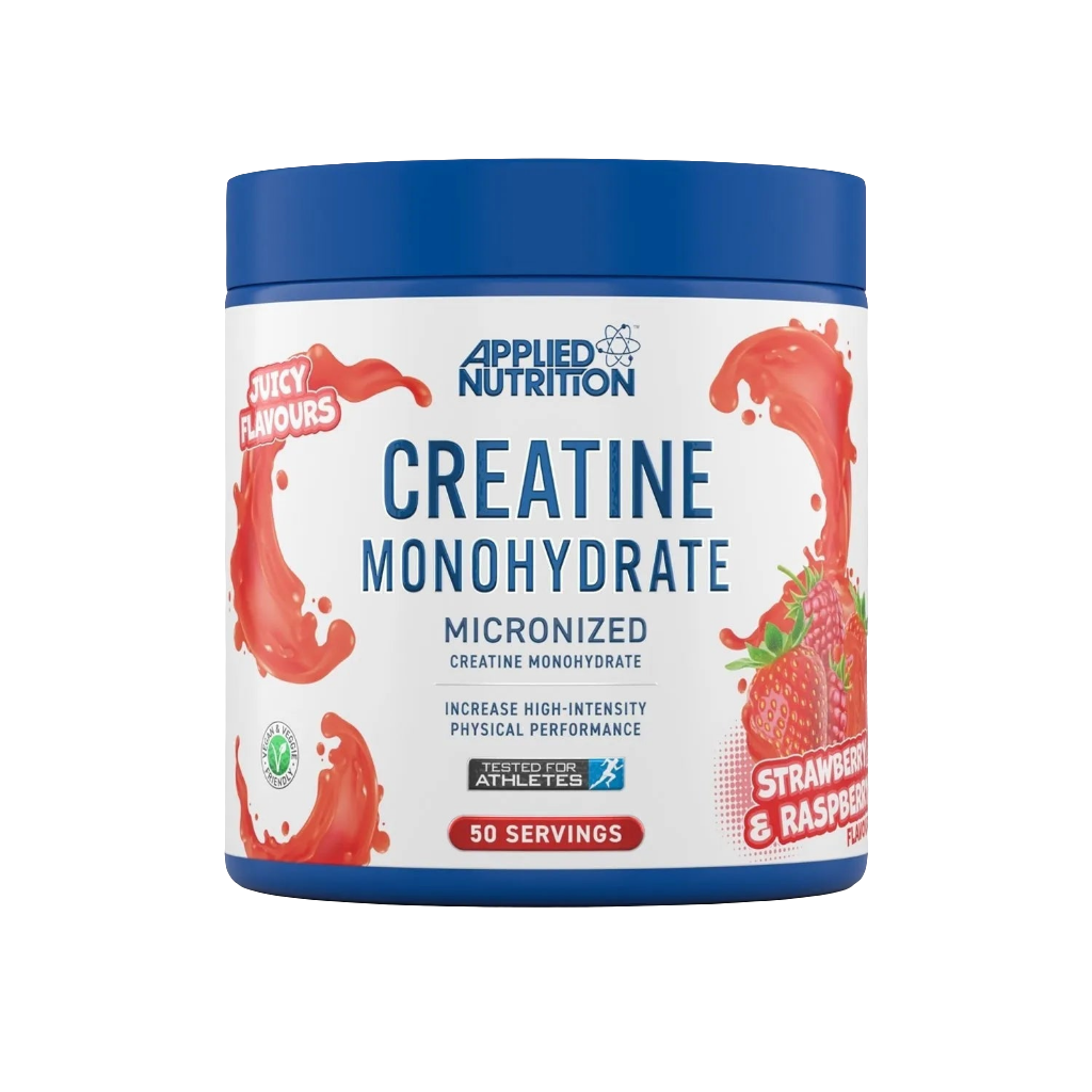 Applied Nutrition Creatine Monohydrate 250g side panel with usage directions and ingredients
