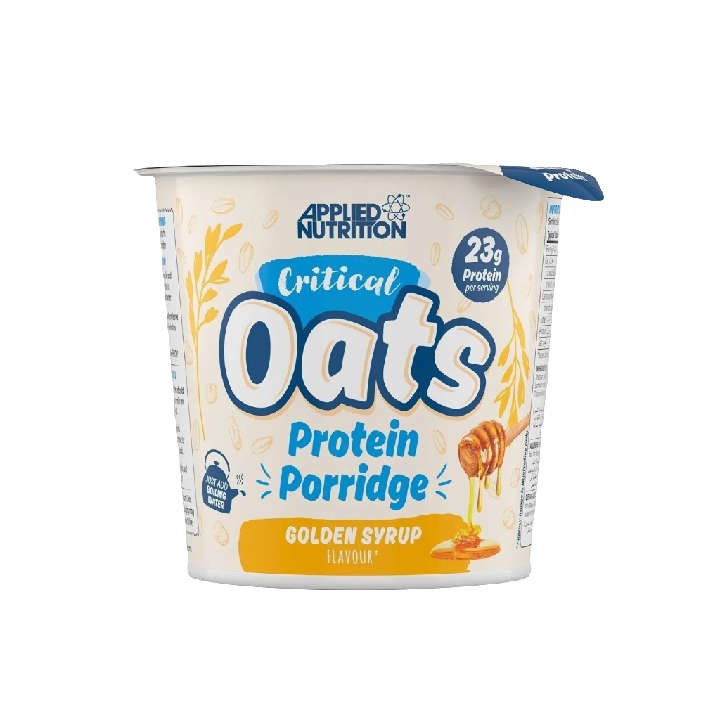 Applied Nutrition Critical Oats Protein Porridge Pots front view, single-serve high-protein oat pot