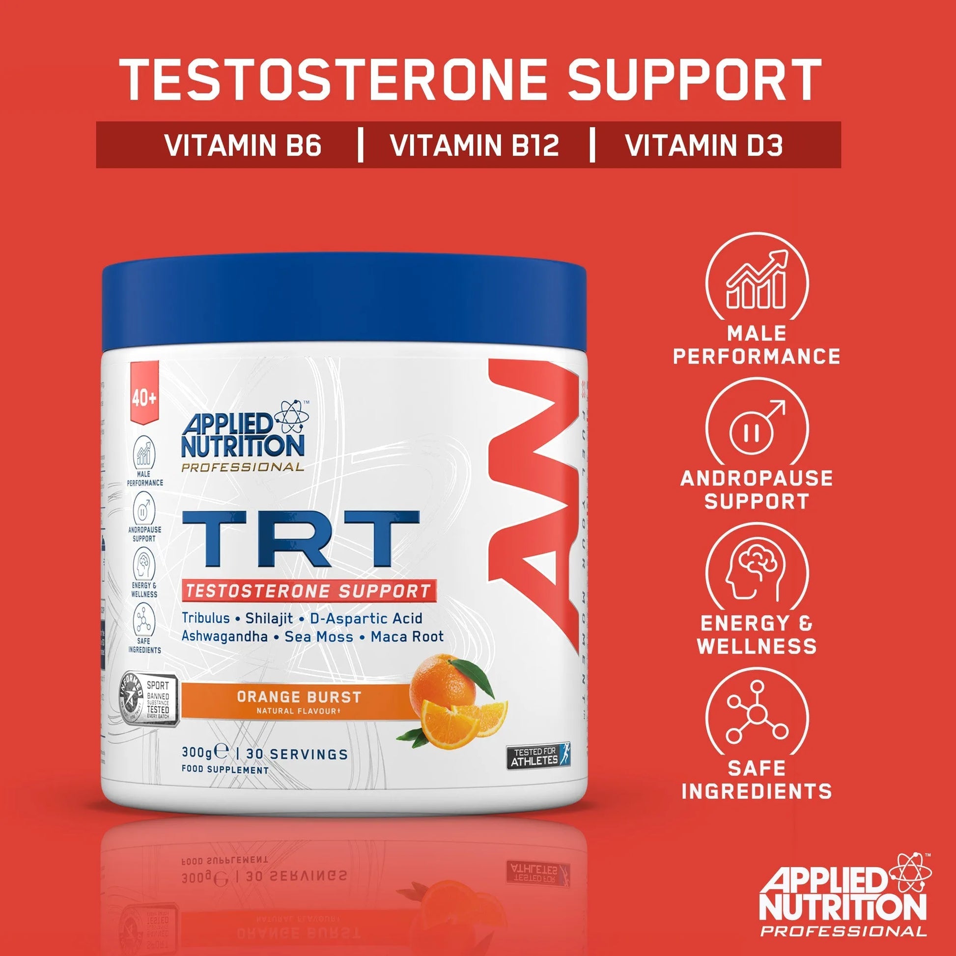 Key benefits of Applied Nutrition TRT Supplement for male hormone and performance support