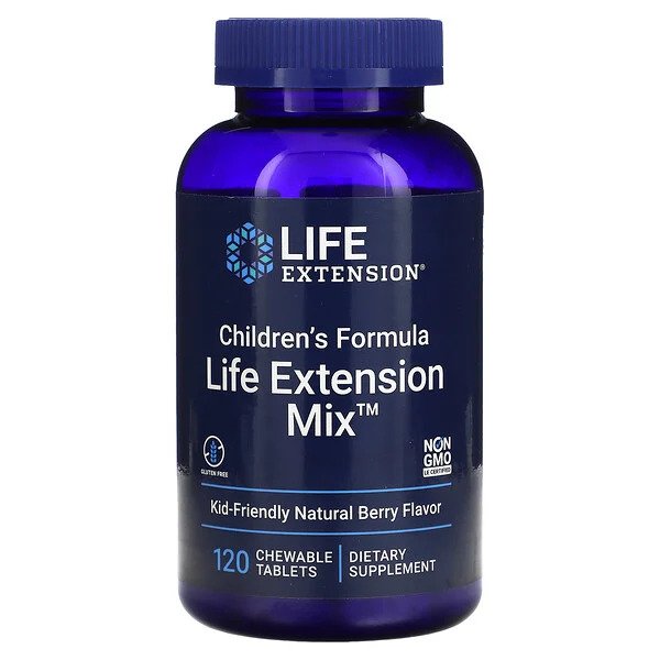 Life Extension Children's Formula Mix daily supplement powder front packaging for kids