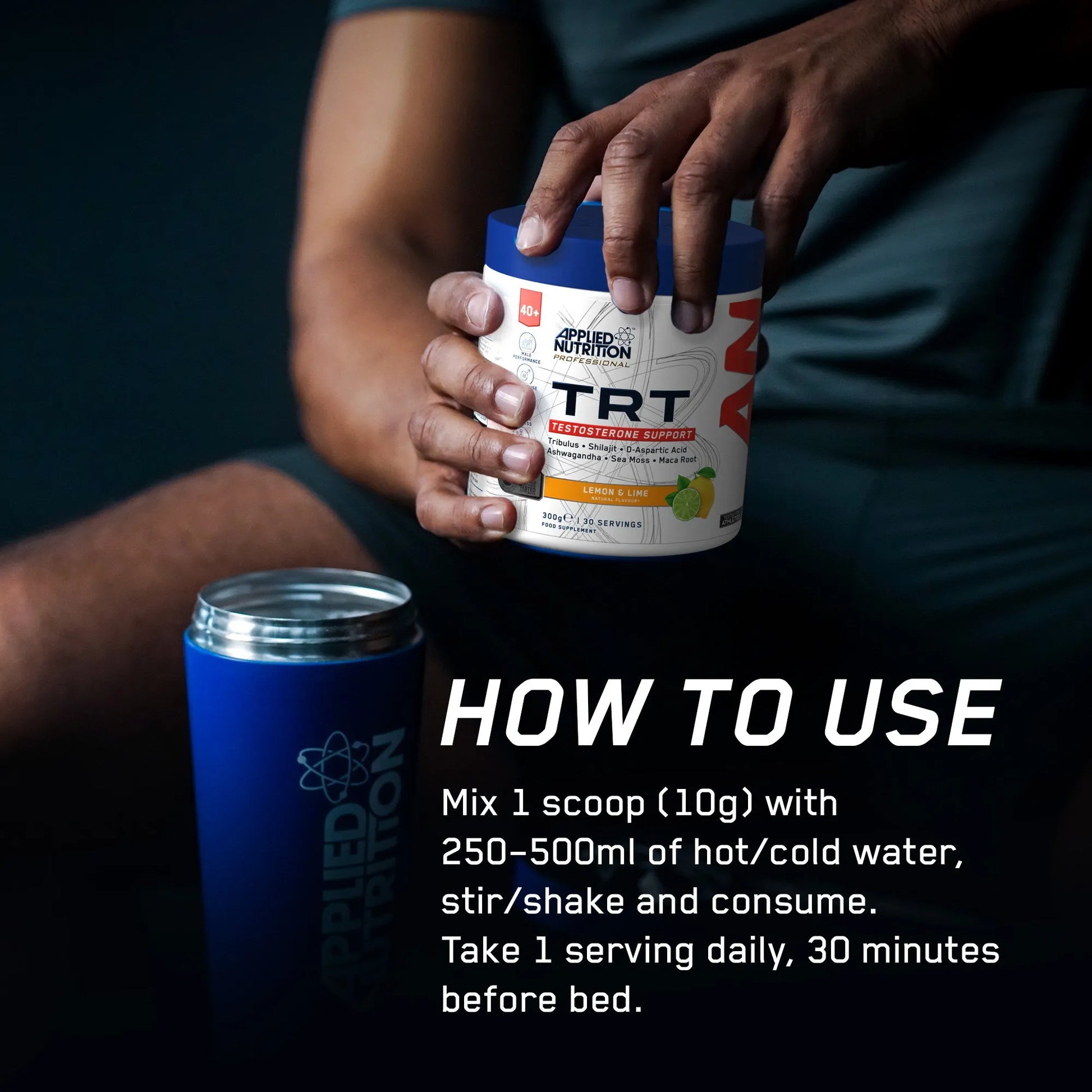 How to use Applied Nutrition TRT Supplement dosage and mixing instructions guide