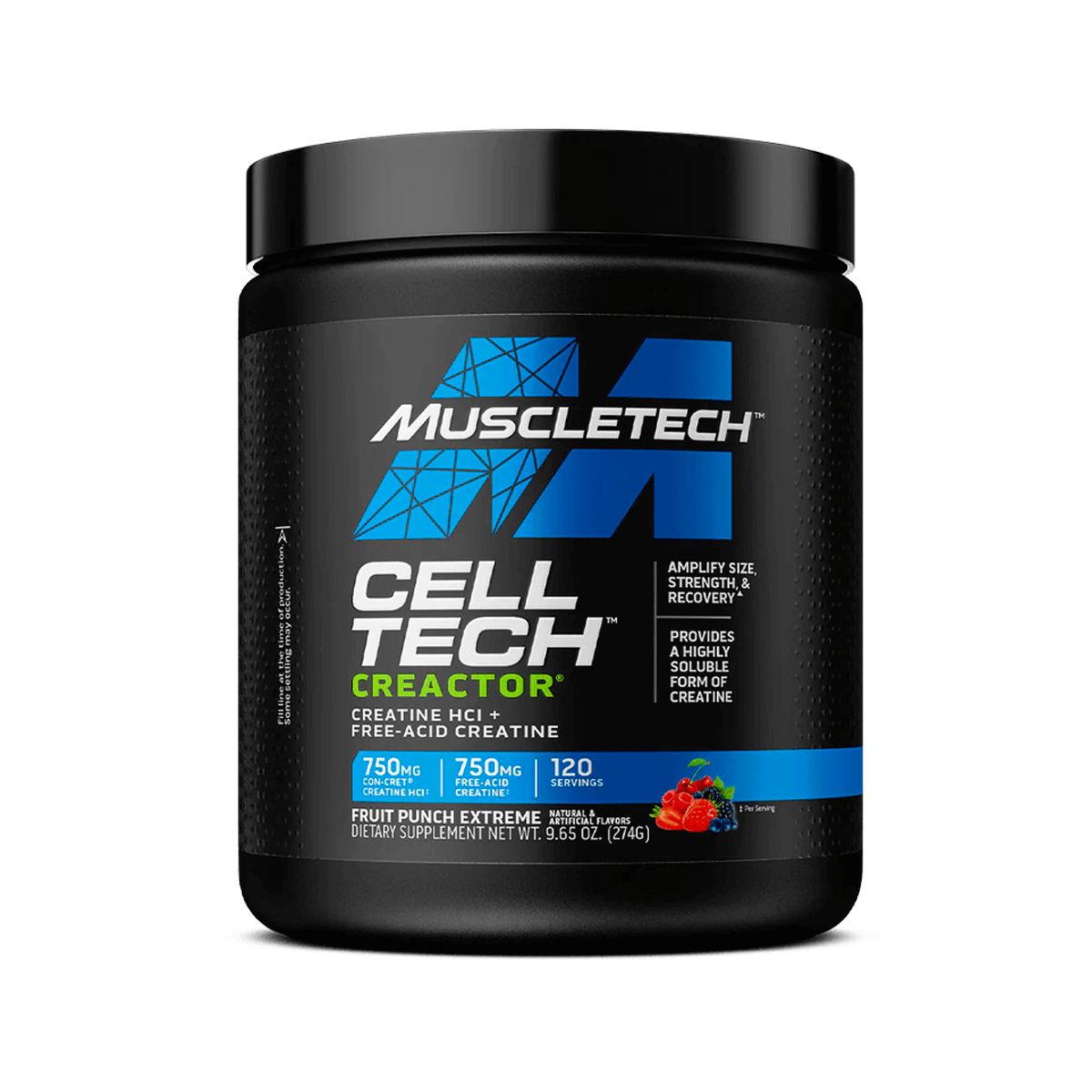 MuscleTech Cell-Tech Creactor fruit punch flavor 235g creatine supplement front packaging