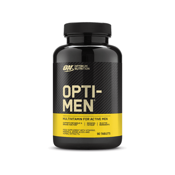 Optimum Nutrition Opti-Men multivitamin supplement bottle front view 150 tablet packaging