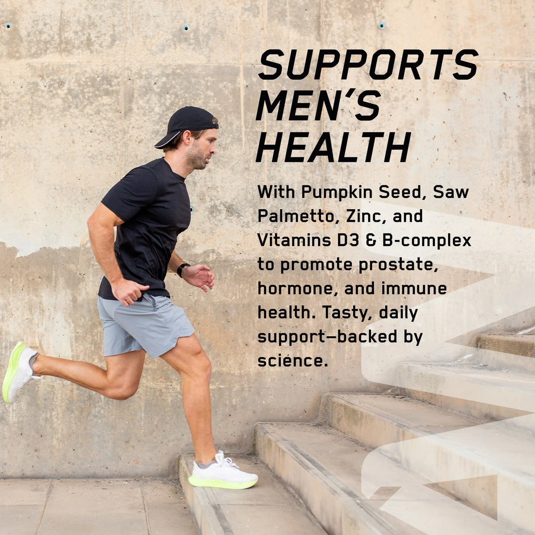 Prostate Health Tropical Punch 300g supplement powder detailed packaging close-up
