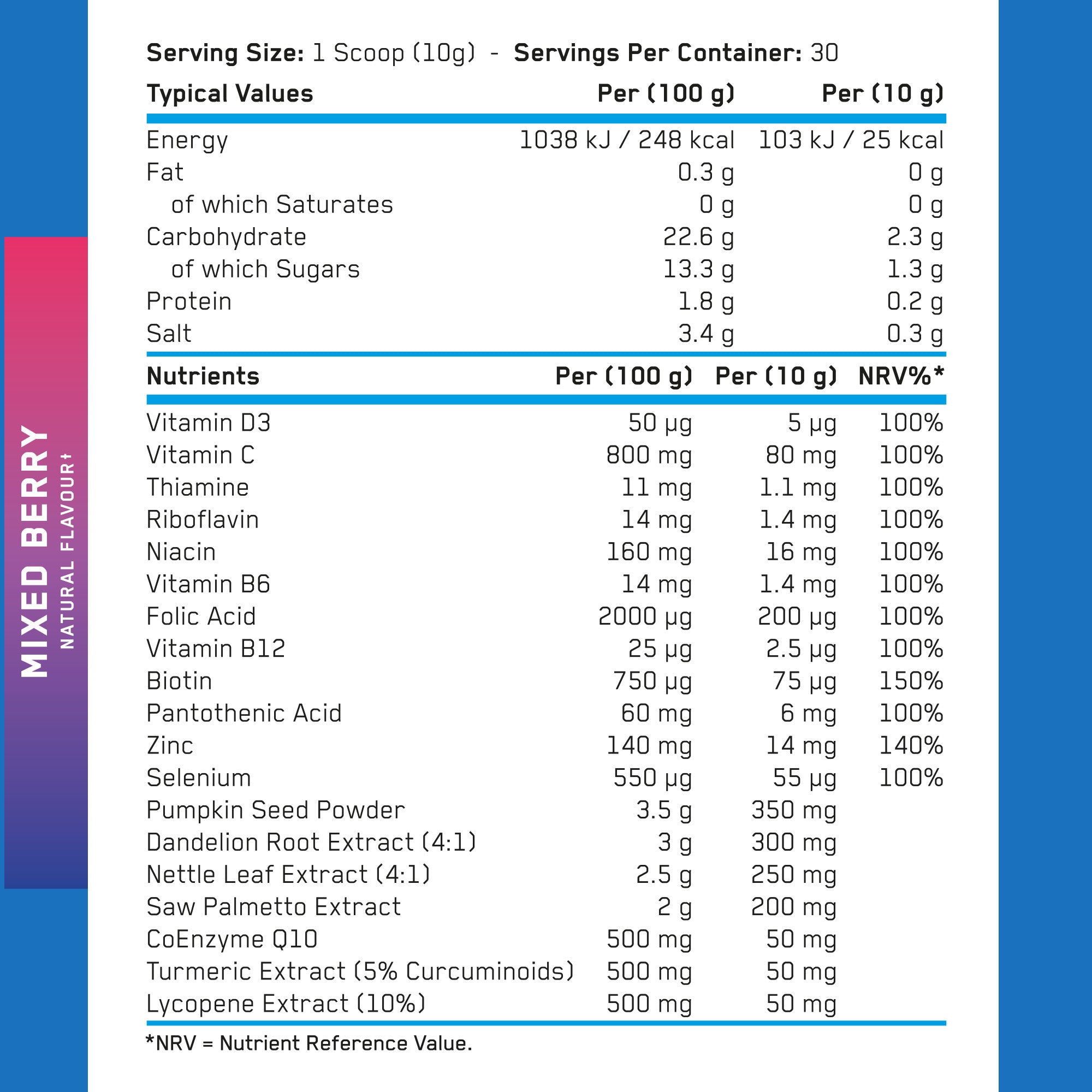 Applied Nutrition Prostate Health supplement powder close-up product detail view