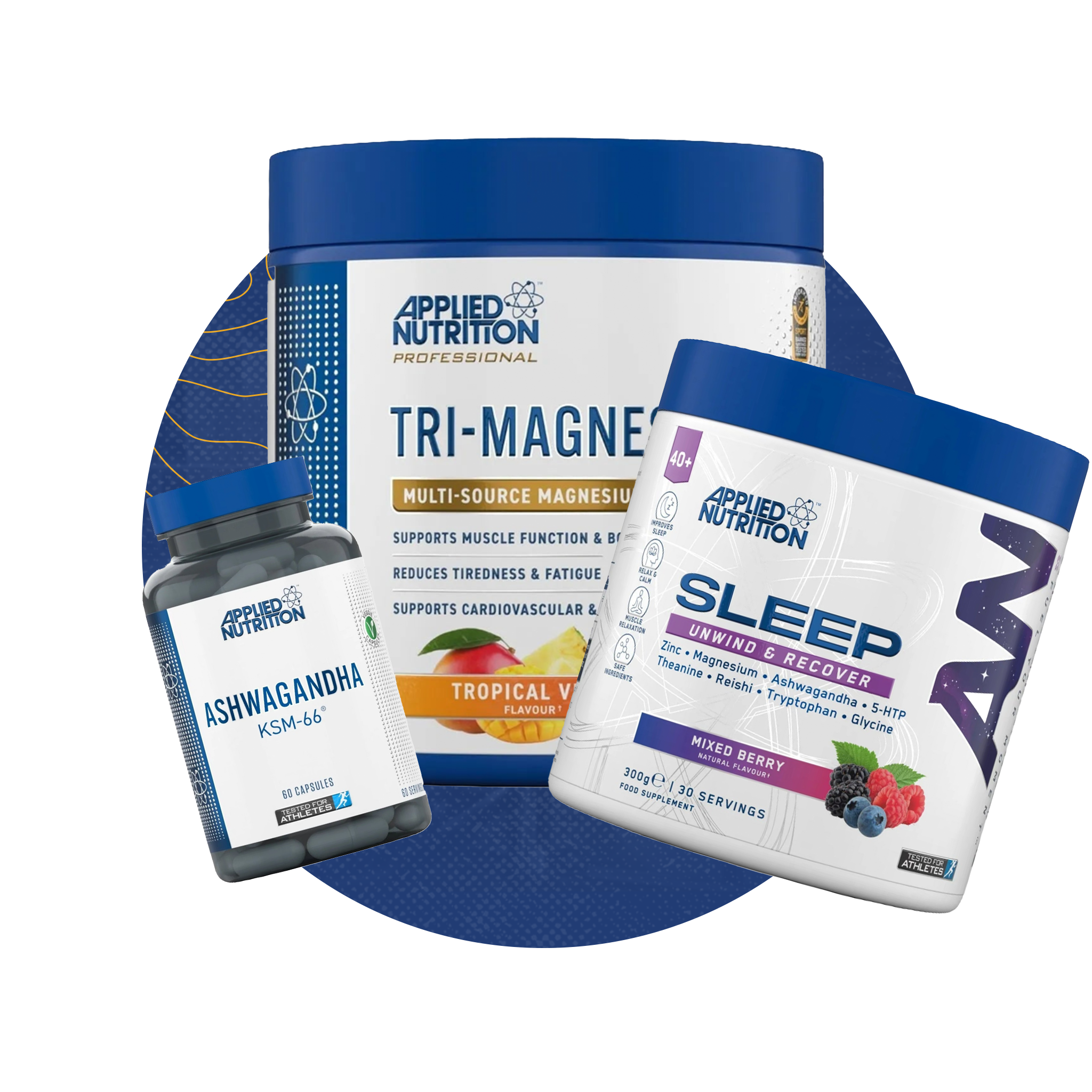 Sleep and Relaxation supplement collection banner for rest and stress relief support